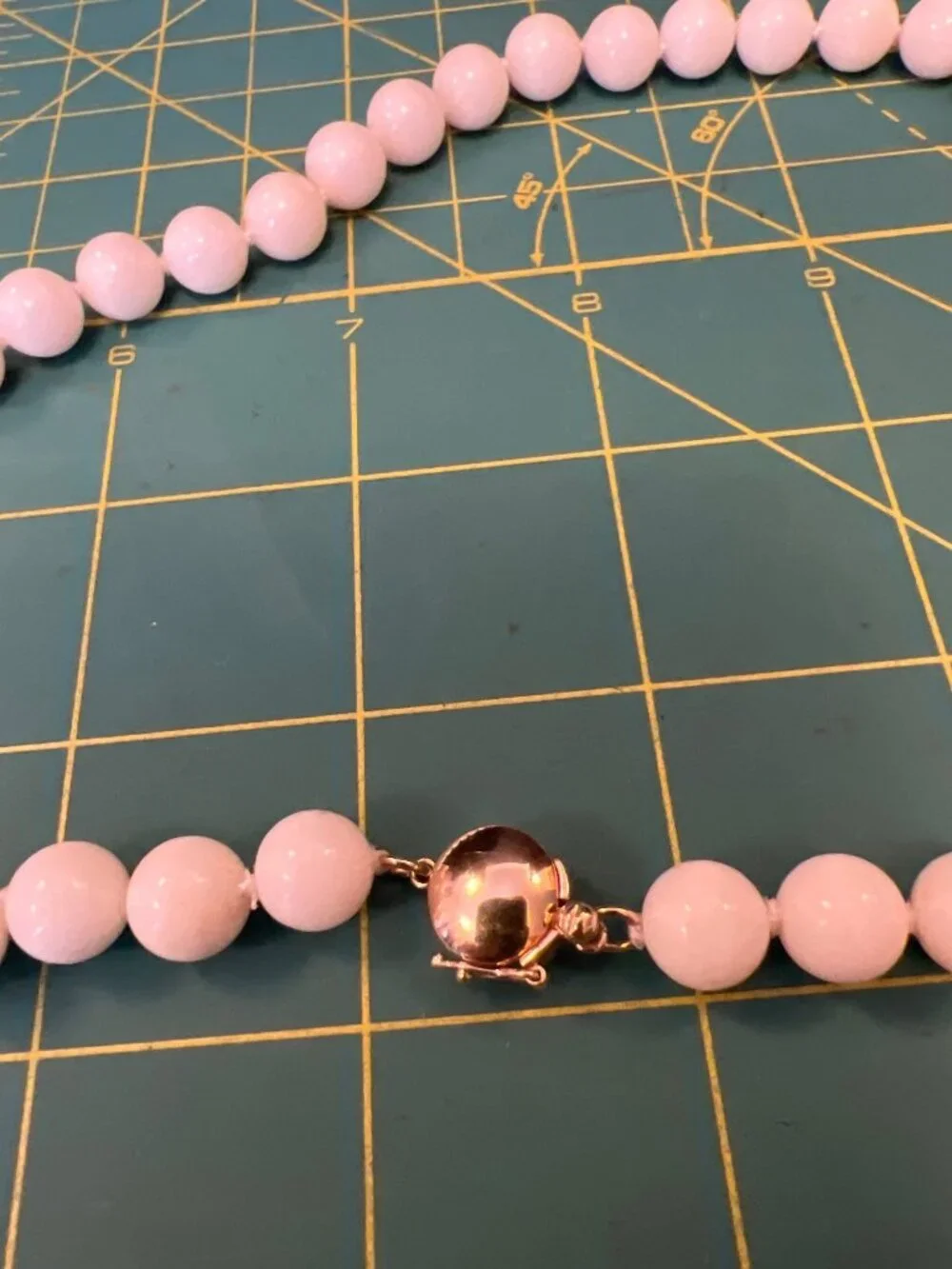 Gump's White Coral and 14K gold necklace 18